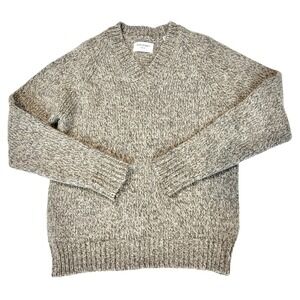 EUC Our Legacy 1980-81 V-Neck Alpaca, Wool Blend Sweater Sz 48/M  Heathered Gray